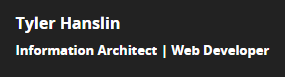 Tyler Hanslin | Web Consultant